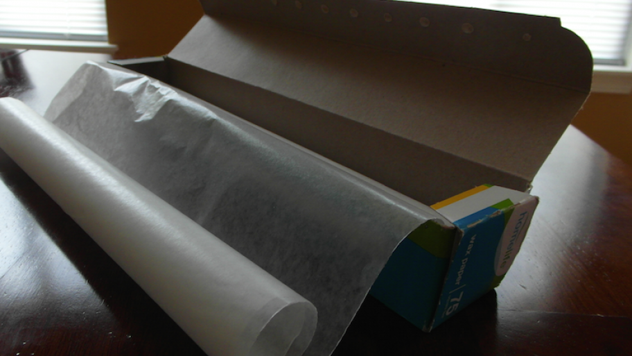 a roll of wax paper